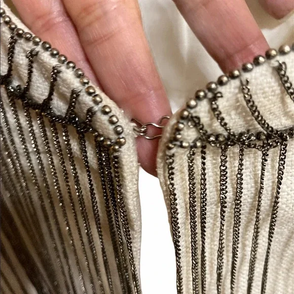 Of Minds Creme Blazer With Chain Accents BNWT S/M BNWT - Picture 7 of 8